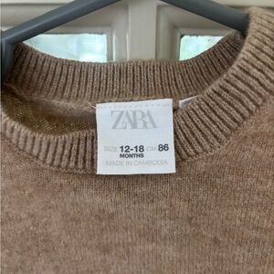 Zara - 100% cashmere toddler Crewneck Sweater 12-18mo